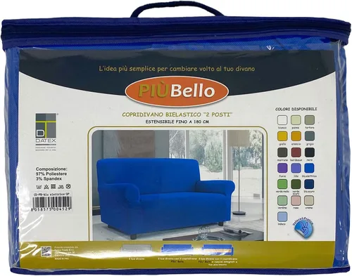 Miniatura 9 de Più Bello - Fundas bielásticas para sofá, color azul eléctrico