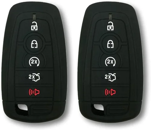 Funda de llavero de silicona Autobase compatible con Ford Explorer Mustang Expedition Bronco F-150 Raptor Fusion F250 F350 F450 F550 Edge 2025 2024