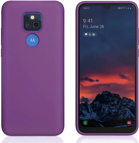 Miniatura 6 de Moto G Play 2021 - Funda de goma de gel de silicona líquida a prueba de golpes, forro de tela de microfibra suave, compatible con Motorola Moto G