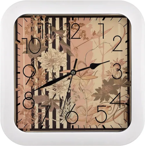 Miniatura 20 de 10" Square Modern Wall Clock,Different Heart Patterns Print Kitchen Clocks Wall Battery Operated,Silent Non Ticking Unique Funny Cute Wall Clock for