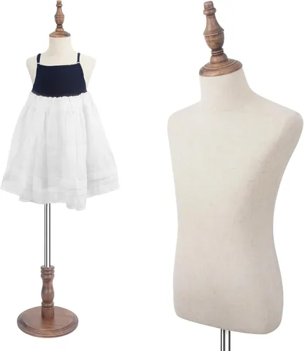 Maniquí para Vestir de Niño, Forma de Cuerpo para Muñecos, Formas de Busto para Muñecos para Niños, Maniki para Niño Pequeño Niña, 8-9 Años, Marrón