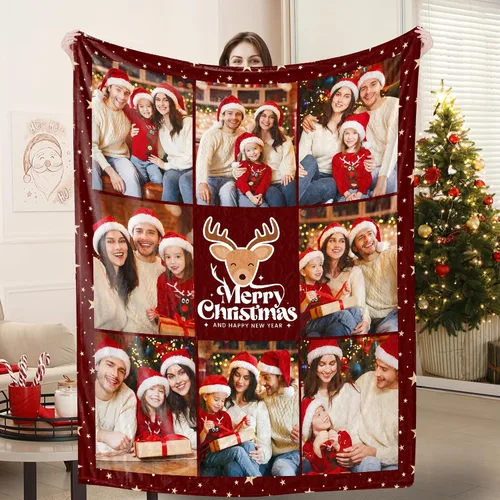 Miniatura 30 de Artsadd Manta personalizada con fotos, nombre, fotos personalizadas, regalos personalizados para adultos, mamá, papá, hija, bebé, mejor amigo