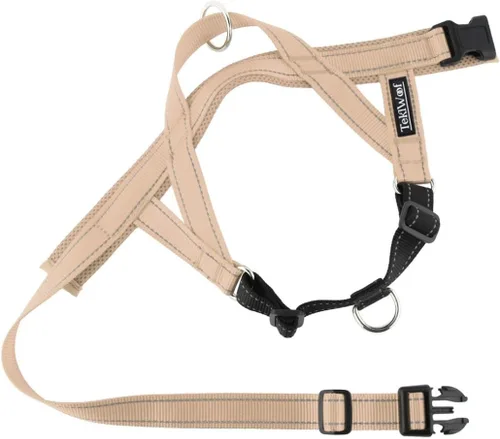 Miniatura 6 de Arnés para perro sin tirones con asa, clip trasero y delantero, ajustable, fácil de poner y quitar, reflectante, ligero y acolchado de malla, sin