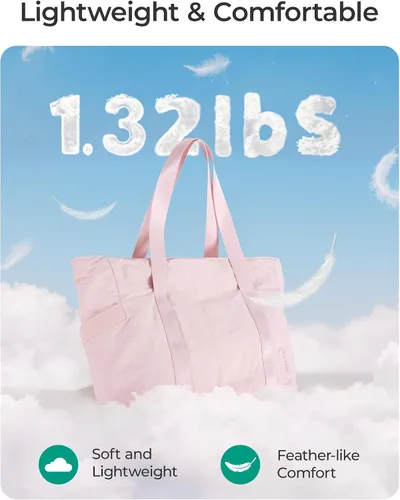 Miniatura 20 de BAGSMART Bolsa de mano para mujer con cremallera, bolsa de gimnasio con compartimentos, bolsa de trabajo para enfermera, baile, bolsa de yoga