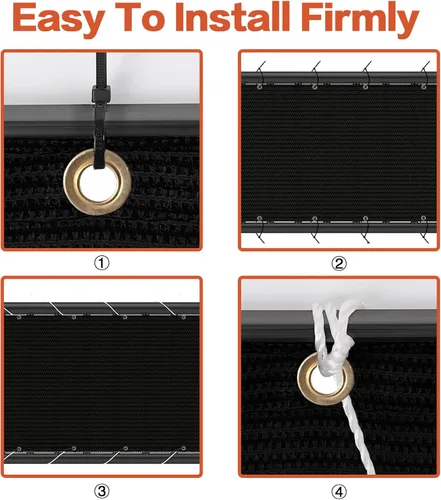 Miniatura 4 de MEANCHEN Cubierta para valla de privacidad de 3 x 10 pies, protección UV, resistente a la intemperie, impermeable, para apartamentos, patio, porche