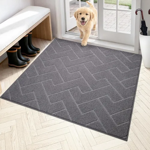 Miniatura 63 de PURRUGS Alfombra de fácil cuidado de 6 x 9 pies, antideslizante, lavable a máquina, tapete para puerta de perro, resistente a las manchas