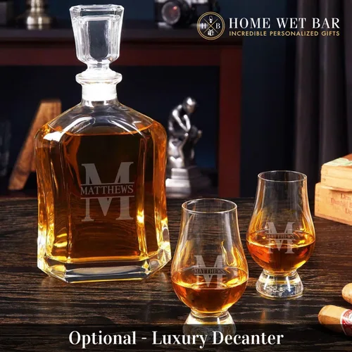 Miniatura 5 de Vaso de whisky Glencairn personalizado - Gravación láser personalizada por Home Wet Bar Vasos perfectos para el conocedor actual o aspirante