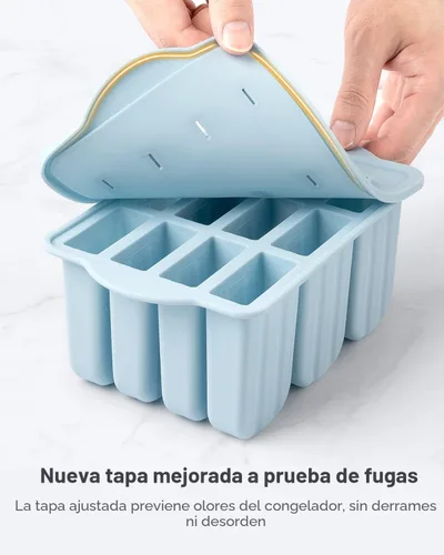 Miniatura 6 de MEETRUE - Moldes para paletas de silicona, 12 piezas, de fácil liberación, sin BPA, moldes para hacer paletas de hielo, hecho en casa, con 50