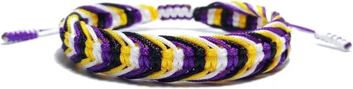 LAMIBEE Pulsera tibetana con diseño de pansexualidad bisexual LGBT Proud Love Brazaletes de cuerda de amuleto y bohemio para mujeres y hombres,
