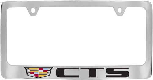 Miniatura 2 de Cadillac CTS - Marco de matrícula de latón con acabado cromado (2 agujeros)
