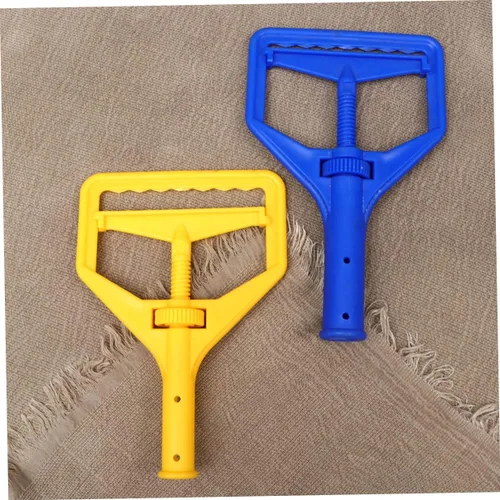 Miniatura 8 de ULTECHNOVO 2 unids cabeza de fregona comercial de microfibra mopa de microfibra mopa mojada mopa comercial mango de fregona plana cabeza