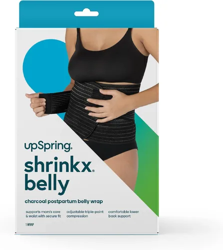 Miniatura 2 de Upspring Shrinkx Belly Charcoal Postpartum Belly Wrap, Adjustable Postpartum Belly Band to Support, Slim and Smooth After Baby