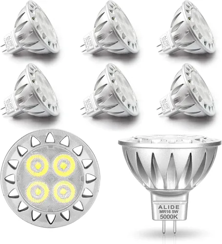 Miniatura 10 de ALIDE Bombillas LED MR16 GU5.3, 50 W, equivalente a halógena, 2700 K, blanco cálido, MR16 5 W, 12 V, bombillas de bajo voltaje, focos
