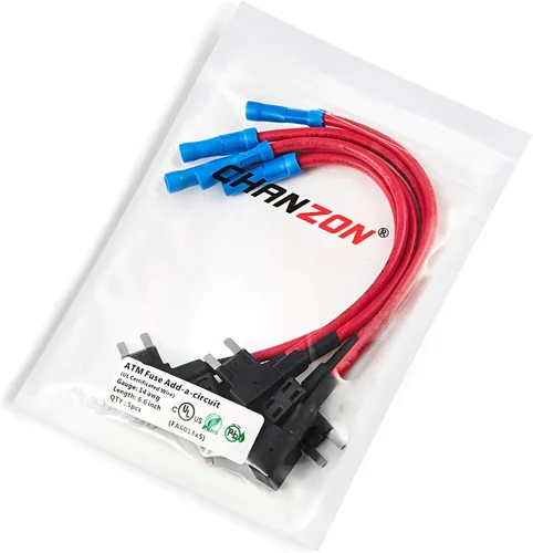 Miniatura 5 de [Cable UL] Chanzon 5 unids 14awg Add-a-Circuit Fusible Tap Adaptador ATM/Mini Fuse Holder para 30A Automotriz Coche Motocicleta