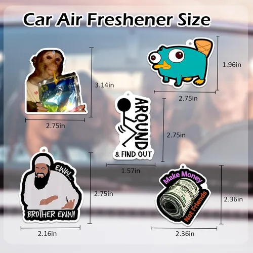 Miniatura 5 de 1 unidad de ambientador de coche, lindo ambientador de coche con diseño de hámster para espejo con aroma colgante, lindo accesorio para espejo