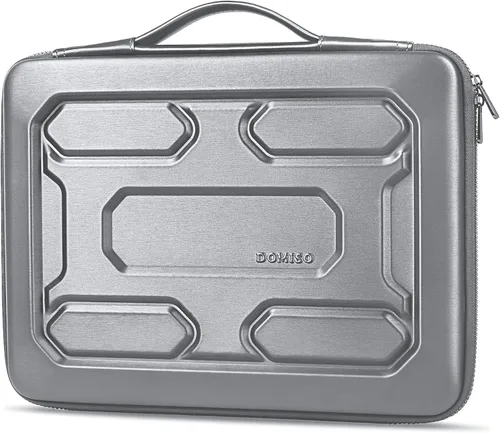 Miniatura 10 de DOMISO Funda para laptop de 13.3 pulgadas con asa, bolsa para computadora a prueba de golpes, funda protectora impermeable EVA para portátiles