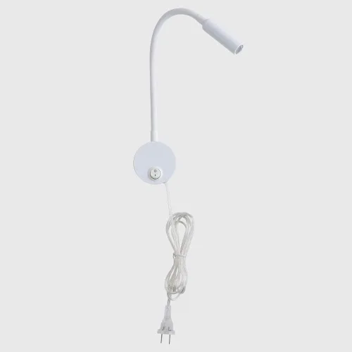 Miniatura 4 de Apliques de pared Lámpara de lectura de luz 3W blanco cálido 3000K cable para leer libros en la cama Interruptor basculante blanco 1 pieza