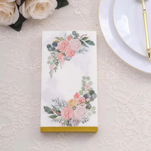 Miniatura 16 de Efavormart - Paquete de 20 servilletas de papel con estampado de hojas de eucalipto verde con una textura suave de 2 capas absorbente para bodas