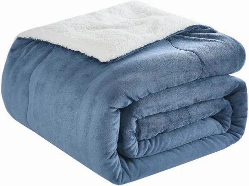 Miniatura 14 de CHOSHOME Manta de forro polar Sherpa - Manta gruesa y cálida para invierno, manta de felpa suave y mullida para cama, sofá y viajes