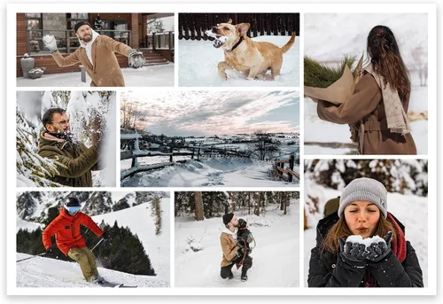 CCWACPP Impresiones de collage en lienzo con tus fotos para familia, boda, bebé, mascota, perro, imagen en lienzo personalizada, foto personalizada