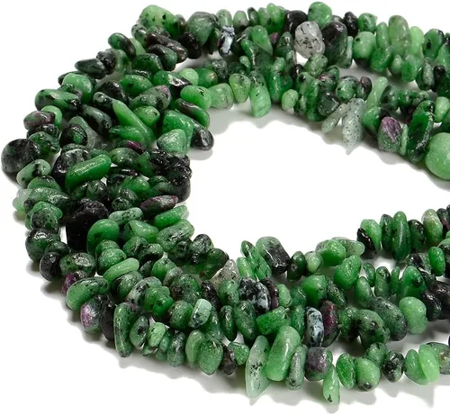 Miniatura 2 de Juego de pulseras de piedras preciosas de aventurina azul natural de 0.197-0.315 in, diseño de grava curativa, cuentas de piedra irregular, diseño