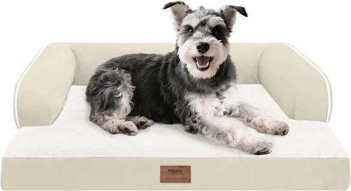 Miniatura 44 de Cama ortopédica impermeable para perros pequeños, cama para perros de tamaño mediano, cómoda cama para mascotas y gatos con lados, funda extraíble