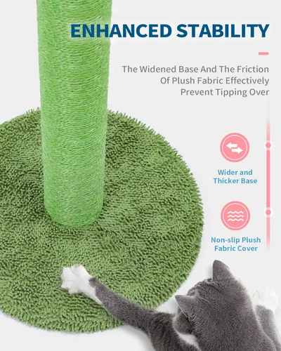 Miniatura 5 de MADE 4 PETS - Poste rascador de gato de 25.6" con cactus, rascador de gato con cuerda de sisal para gatitos, poste vertical para rascar para gatos