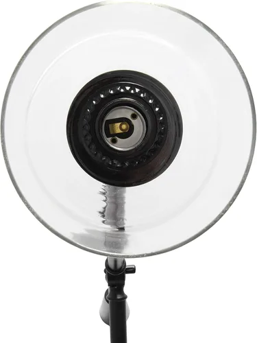 Miniatura 6 de Elegant Designs LF1030-BLK Lámpara de pie con pantalla de vidrio con brazo pivotante, color negro