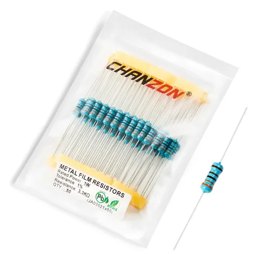 Miniatura 71 de Chanzon 50 piezas 1 W 10 Ω ohm Resistencia de película metálica fija de tolerancia 0.01 ±1% 10R MF Resistencias de agujero pasante con limitación