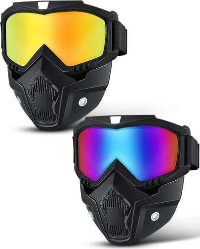 Miniatura 14 de Frienda Gafas para motocicleta, máscara de paintball, anti niebla, gafas de montar en motocicleta, tácticas, Airsoft, gafas de seguridad ATV