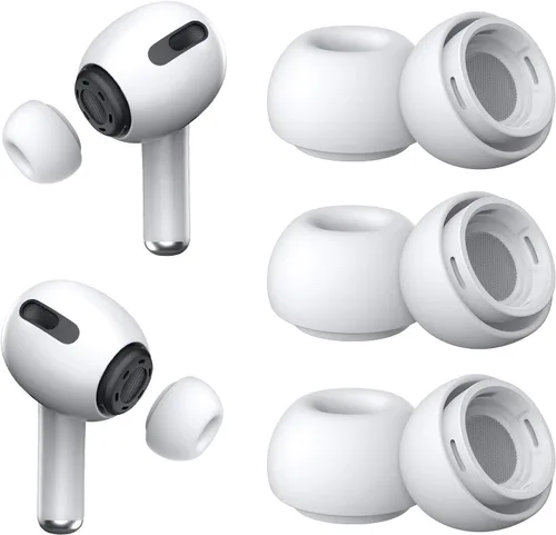 Miniatura 7 de [3 pares] Puntas de repuesto para los oídos para Airpods Pro y Airpods Pro de 2ª generación con orificio de reducción de ruido, puntas de silicona