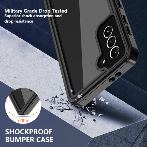 Miniatura 4 de Oterkin Funda impermeable para Samsung Galaxy S21 con protector de pantalla integrado, a prueba de polvo, a prueba de golpes, 360, carcasa