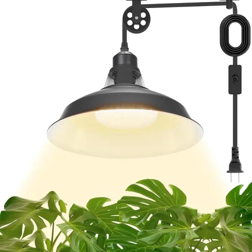 MYSWEETY Luz de Cultivo Colgante, Luces de Plantas de Espectro Completo Colgantes para Interior, Luces de Cultivo Decorativas Vintage con Cable de
