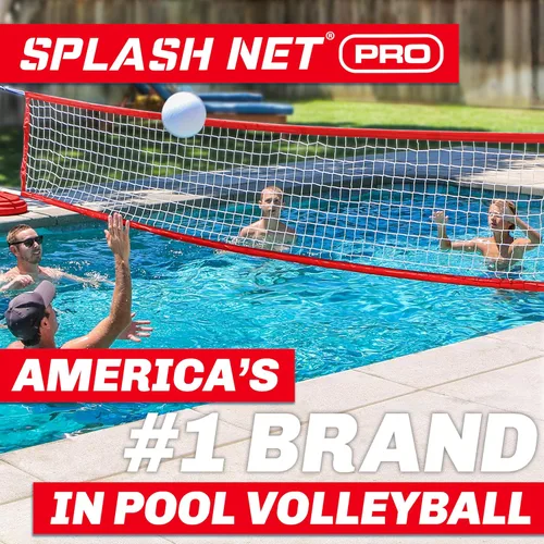 Miniatura 2 de Red de voleibol para piscina GoSports Splash Net PRO - Rojo, blanco o azul - Incluye 2 balones de voleibol de agua y bomba