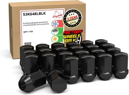 Miniatura 14 de Wheel Accessories Parts 24 tuercas de llanta estilo OEM M14x1.5 14x1.5 rosca OEM de 1.77 pulgadas de largo cromadas 7/8 pulgadas 0.866 in Cromo