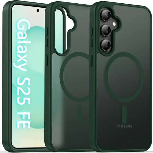 Miniatura 26 de Oterkin Funda magnética para Samsung Galaxy S24 Ultra mate, funda para teléfono S24 Ultra compatible con MagSafe, esmerilada, translúcida, a prueba