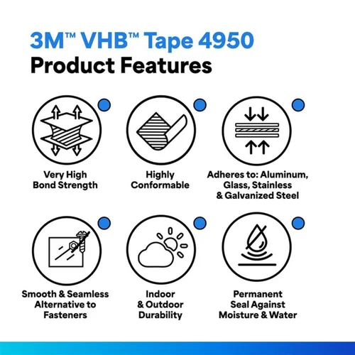 Miniatura 2 de 3M VHB 4950 - Cinta adhesiva