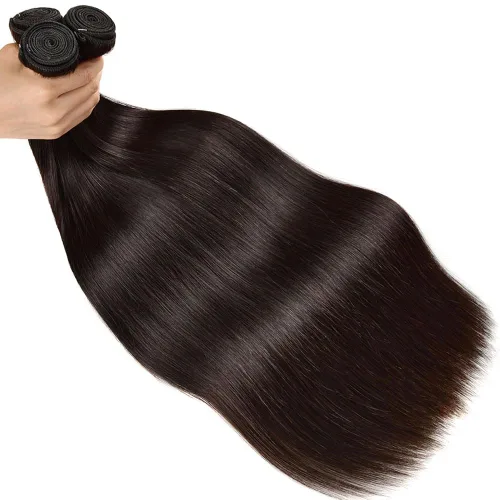 Miniatura 8 de Manojos de cabello humano lacio de 16, 18, 20 pulgadas, 12A, extensiones de cabello humano virgen brasileño 100% sin procesar, extensiones