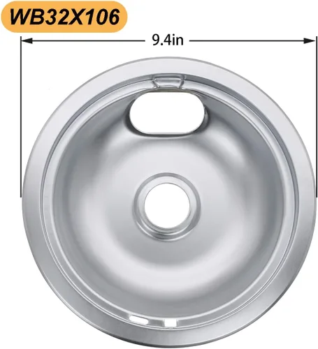Miniatura 4 de WB32X106 y WB32X107 - Juego de bandejas de goteo cromadas compatibles con horno GE, incluye 1 sartén de 8 pulgadas y 3 bandejas de 6 pulgadas