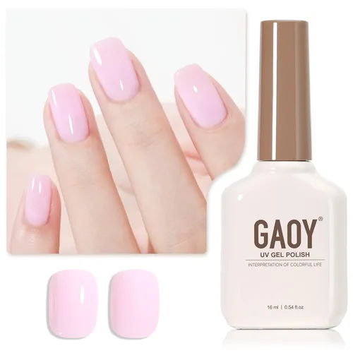 GAOY - Esmalte de uñas en gel color rosa bebé, 0.54 fl oz, esmalte de uñas en gel UV de secado fácil para arte de uñas, manicura DIY en casa, color