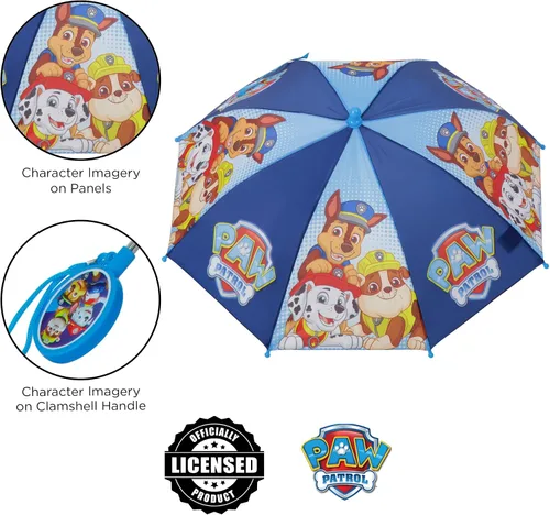 Miniatura 3 de Nickelodeon Paraguas para niños, Paw Patrol para niños pequeños y niños pequeños para niños de 3 a 6 años, Azulclaro