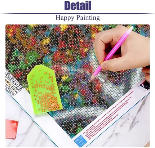 Miniatura 3 de BOHADIY Pintura de diamantes de imitación de árbol 5D, kits de pintura de diamantes de imitación para adultos, árbol colorido de bricolaje