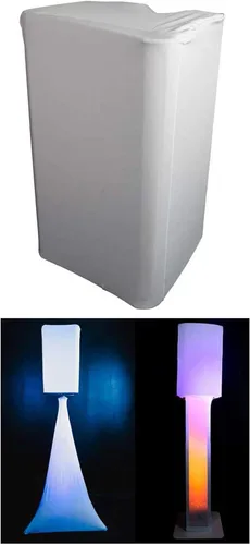 Rockville RSC128W Cubierta Blanca de 12" para Altavoz PA DJ, Tela Elástica de Spandex, Resistente al Fuego, Protección contra el Polvo, Se Ajusta a
