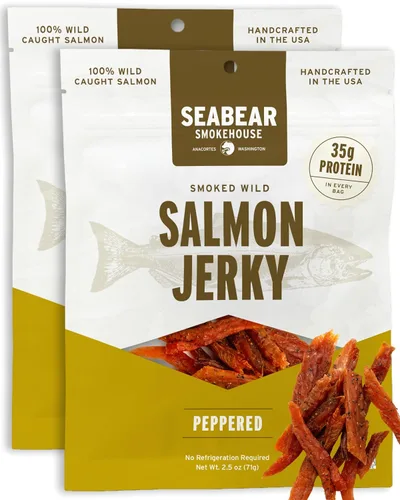 Miniatura 12 de SeaBear - Cecina de salmón salvaje ahumado - Tradicional - 2.5 oz