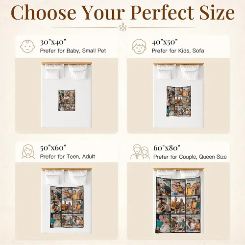 Miniatura 3 de Regalos para abuela, manta para el día de la madre, regalo para la abuela de parte de nietos, manta de fotos personalizada, mantas personalizadas