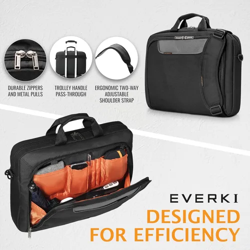 Miniatura 4 de EVERKI Advance - Maletín para laptop de 17.3 pulgadas, maletín de negocios para hombres y mujeres, bolsa de computadora ideal para viajes, bolsa