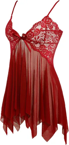 Miniatura 3 de Joyaria Babydoll - Conjunto de lencería con encaje para mujer, talla Ch-XXG