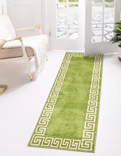 Miniatura 21 de Unique Loom Athens Collection - Alfombra clásica geométrica con diseño de borde moderno, 2 x 3 pies, color carbón/beige