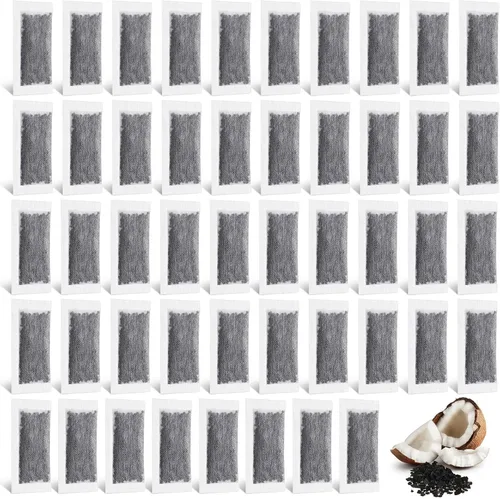 Paquete de 48 filtros de destilador de carbón activado de repuesto, bolsas de filtro de carbón activado con cáscara de coco, compatibles con modelos