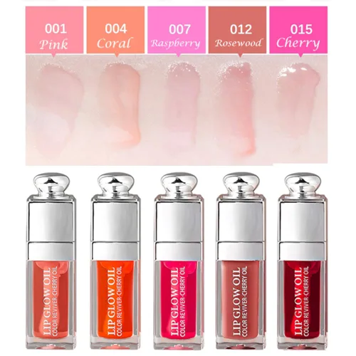 Miniatura 8 de GECOMO Aceite hidratante que brilla para labios, aceite hidratante que brilla los labios, aceite nutritivo brillante y transparente, aceite de 004-#